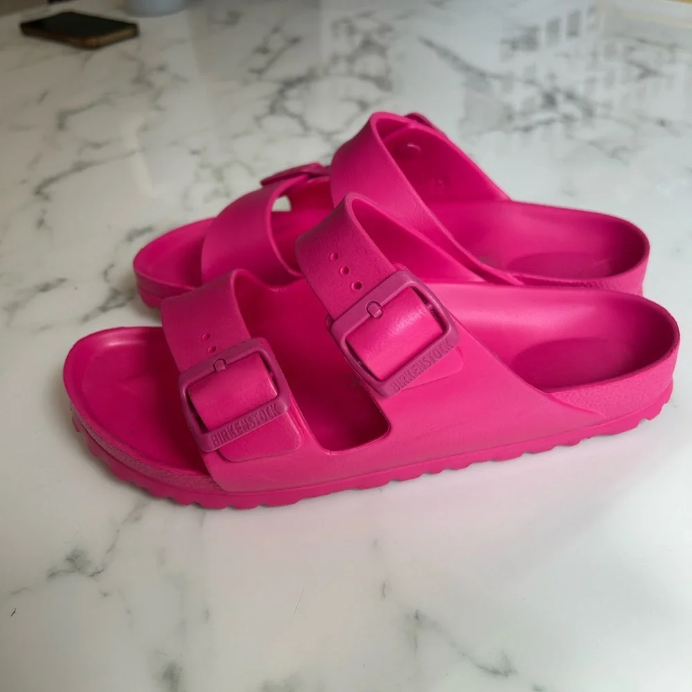 Birkenstock Fuchsia Double-Strap Sandals - Picture 3 of 4